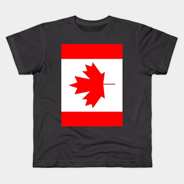 Flag of Canada Kids T-Shirt by Spacestuffplus